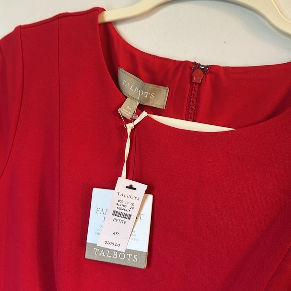 Talbots red suit blazer dress set NWT size 4p - Picture 3 of 10